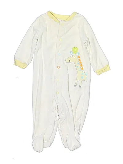 Pre-owned Carter's Babies' Long Sleeve Onesie In Ivory