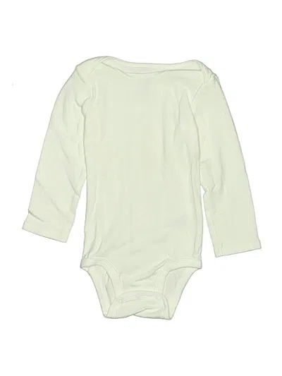 Pre-owned Carter's Kids' Long Sleeve Onesie In Ivory