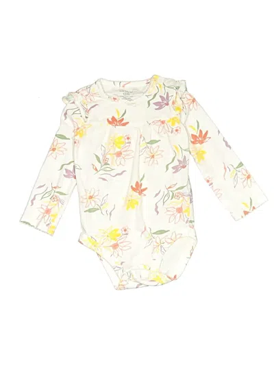 Pre-owned Carter's Babies' Long Sleeve Onesie In Ivory