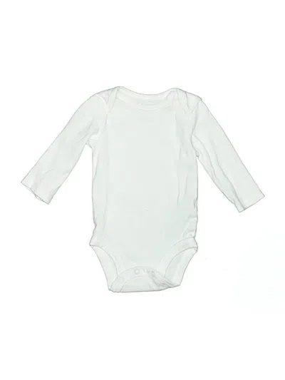 Pre-owned Carter's Babies' Long Sleeve Onesie In Ivory