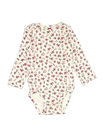 Pre-owned Carter's Kids' Long Sleeve Onesie In Ivory