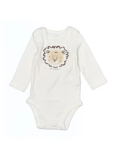 Pre-owned Carter's Babies' Long Sleeve Onesie In Ivory