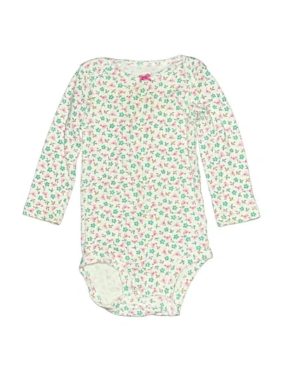 Pre-owned Carter's Babies' Long Sleeve Onesie In Ivory