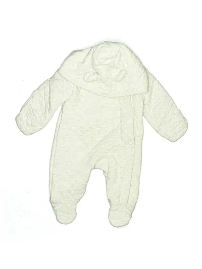 Pre-owned Carter's Babies' Long Sleeve Onesie In Ivory