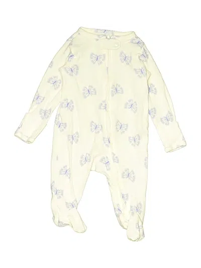 Pre-owned Carter's Babies' Long Sleeve Onesie In Ivory