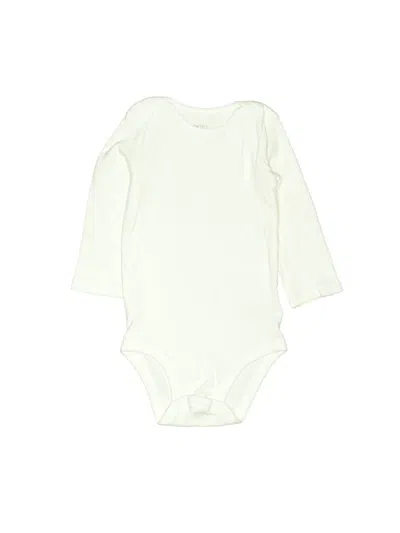 Pre-owned Carter's Kids' Long Sleeve Onesie In Ivory