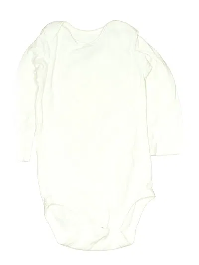 Pre-owned Carter's Kids' Long Sleeve Onesie In Ivory