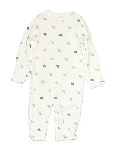 Pre-owned Carter's Babies' Long Sleeve Onesie In Ivory