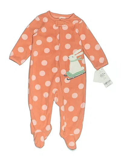 Carter's Babies' Long Sleeve Onesie In Orange