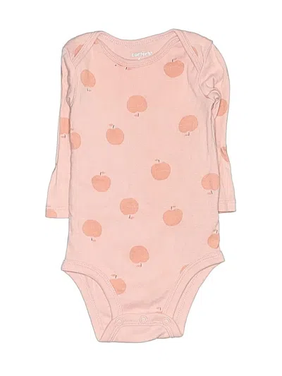 Pre-owned Carter's Babies' Long Sleeve Onesie In Orange