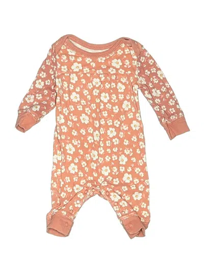 Pre-owned Carter's Babies' Long Sleeve Onesie In Orange