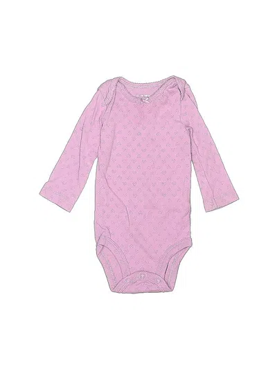 Pre-owned Carter's Babies' Long Sleeve Onesie In Pink