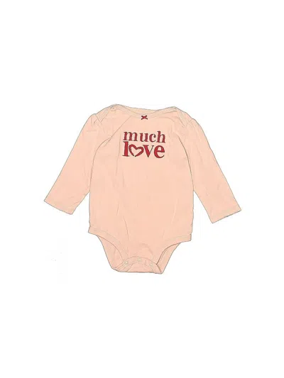 Pre-owned Carter's Kids' Long Sleeve Onesie In Pink