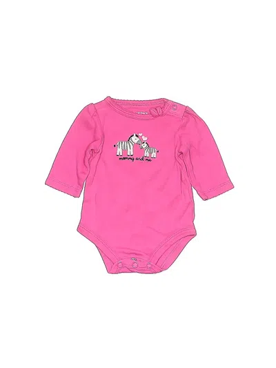 Pre-owned Carter's Babies' Long Sleeve Onesie In Pink