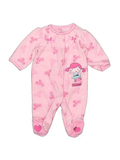 Pre-owned Carter's Babies' Long Sleeve Onesie In Pink