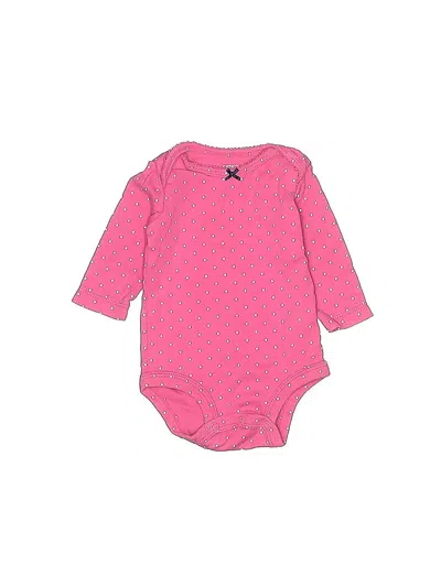 Pre-owned Carter's Babies' Long Sleeve Onesie In Pink