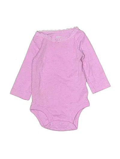 Pre-owned Carter's Babies' Long Sleeve Onesie In Pink