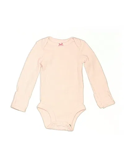 Pre-owned Carter's Babies' Long Sleeve Onesie In Pink