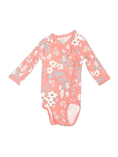 Pre-owned Carter's Babies' Long Sleeve Onesie In Pink