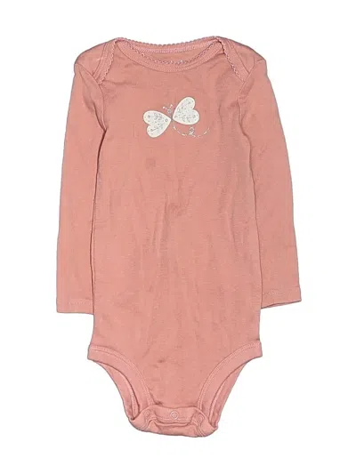 Pre-owned Carter's Babies' Long Sleeve Onesie In Pink