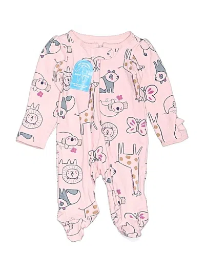 Pre-owned Carter's Babies' Long Sleeve Onesie In Pink