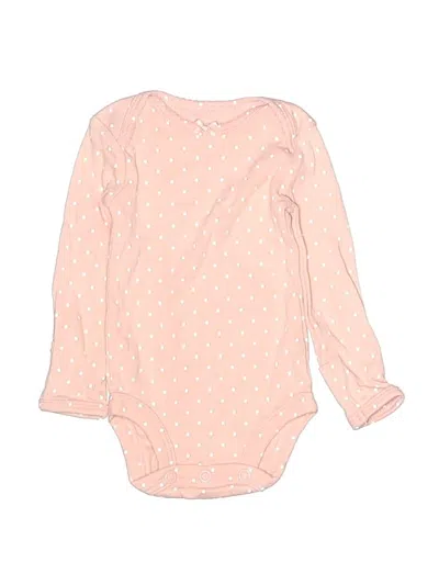 Pre-owned Carter's Babies' Long Sleeve Onesie In Pink