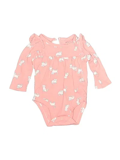 Pre-owned Carter's Babies' Long Sleeve Onesie In Pink