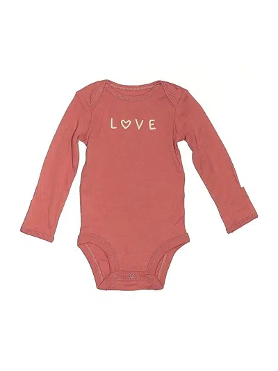 Pre-owned Carter's Babies' Long Sleeve Onesie In Red