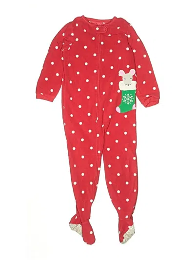 Pre-owned Carter's Kids' Long Sleeve Onesie In Red