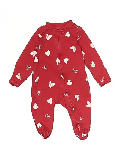 Pre-owned Carter's Babies' Long Sleeve Onesie In Red