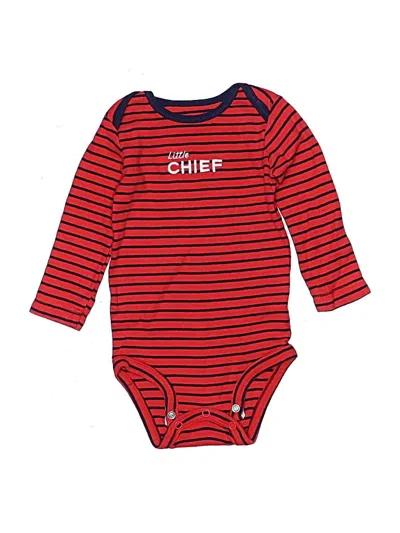 Pre-owned Carter's Babies' Long Sleeve Onesie In Red