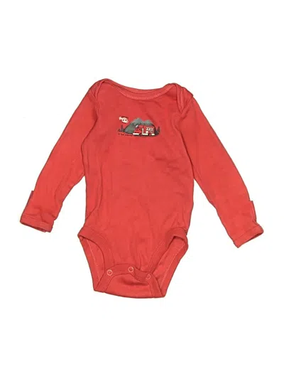 Pre-owned Carter's Babies' Long Sleeve Onesie In Red