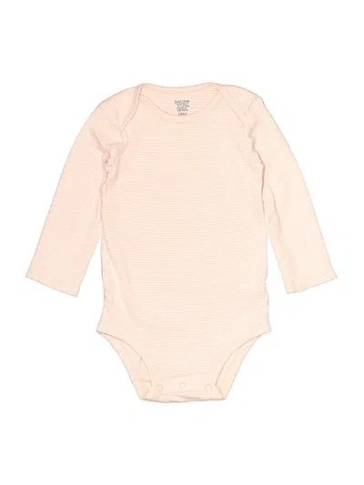 Pre-owned Carter's Kids' Long Sleeve Onesie In Tan