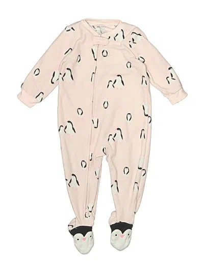 Pre-owned Carter's Babies' Long Sleeve Onesie In White