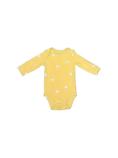 Pre-owned Carter's Babies' Long Sleeve Onesie In Yellow
