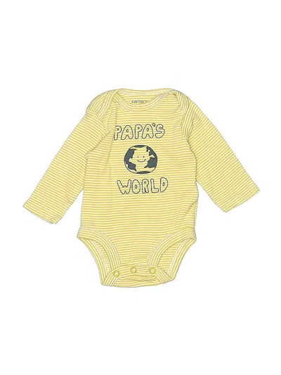 Pre-owned Carter's Babies' Long Sleeve Onesie In Yellow