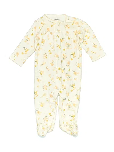 Pre-owned Carter's Babies' Long Sleeve Onesie In Yellow