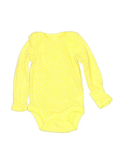 Pre-owned Carter's Babies' Long Sleeve Onesie In Yellow