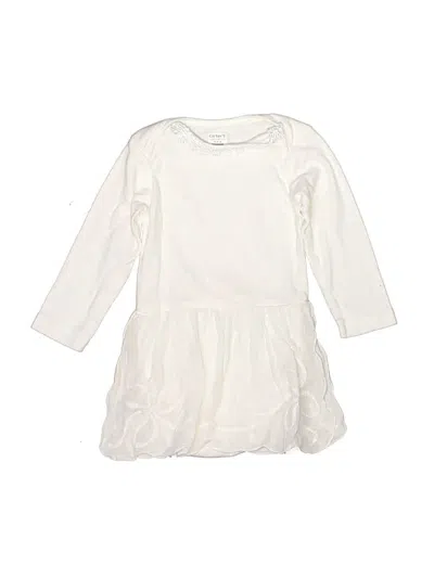 Pre-owned Carter's Babies' Long Sleeve Outfit In Ivory