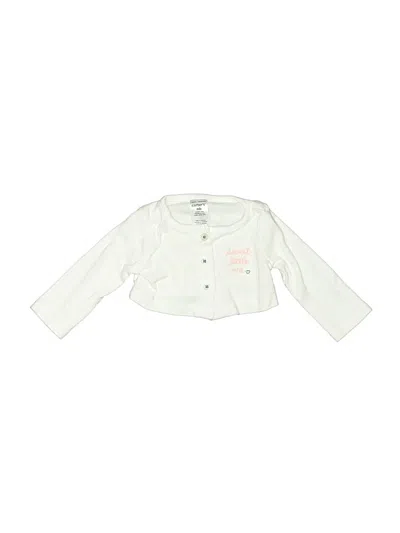 Pre-owned Carter's Babies' Long Sleeve Polo In White
