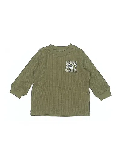 Pre-owned Carter's Babies' Long Sleeve T-shirt In Green