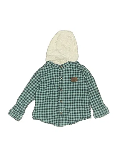 Pre-owned Carter's Kids' Long Sleeve Top Green Tops