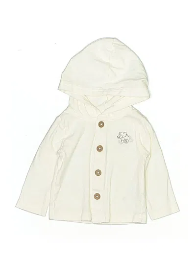 Pre-owned Carter's Babies' Long Sleeve Top Ivory Cowl Neck Tops In White