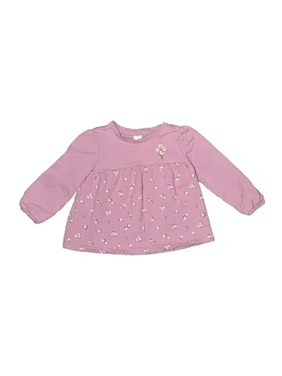 Pre-owned Carter's Kids' Long Sleeve Top Pink Ruffles Neckline Tops