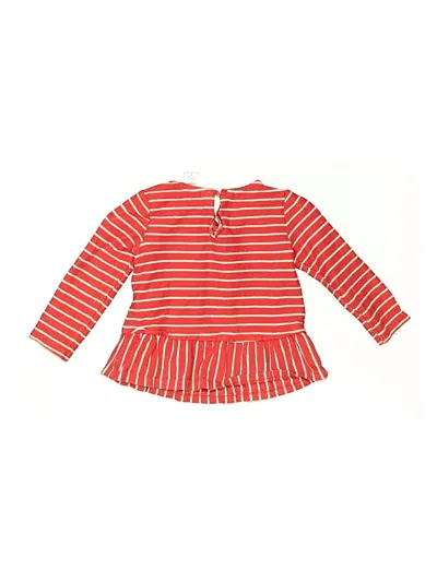 Pre-owned Carter's Kids' Long Sleeve Top Red Ruffles Neckline Tops