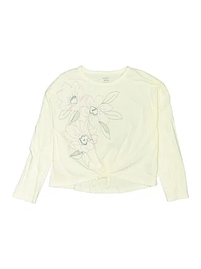 Pre-owned Carter's Kids' Long Sleeve Top Yellow Crew Neck Tops