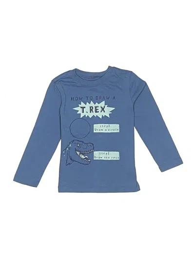 Pre-owned Carter's Kids' Long Sleeve T-shirt In Blue