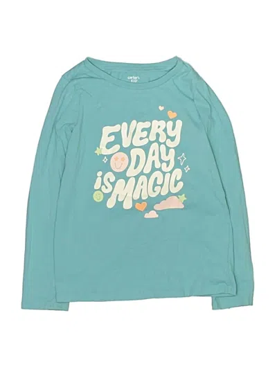 Pre-owned Carter's Kids' Long Sleeve T-shirt In Blue