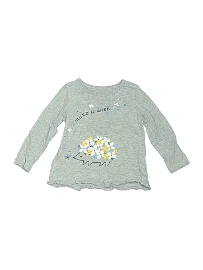 Pre-owned Carter's Kids' Long Sleeve T-shirt In Gray