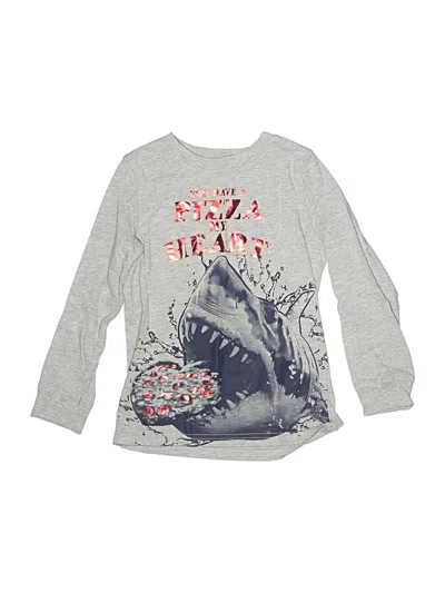 Pre-owned Carter's Kids' Long Sleeve T-shirt In Gray